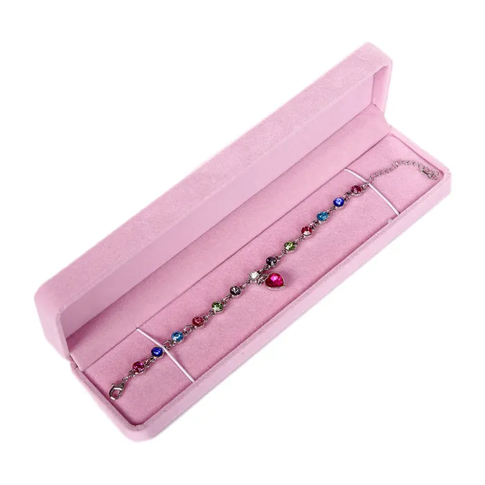 JPIDisplay Bracelets 24Pack Deluxe Plush Pink Velvet BraceletNecklace Jewelry Box
