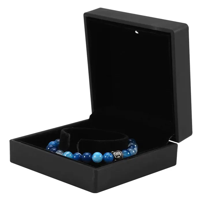 JPIDisplay Bracelets 3 78 x 3 78 Matte Black Plastic Bracelet or Watch Jewelry Box with LED Light JPIDisplay Bracelets 3 78 x 3 78 Matte Black Plastic Bracelet or Watch Jewelry Box with LED Light