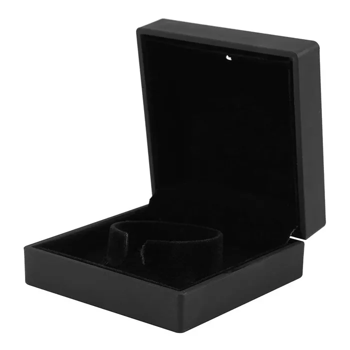 JPIDisplay Bracelets 3 78 x 3 78 Matte Black Plastic Bracelet or Watch Jewelry Box with LED Light JPIDisplay Bracelets 3 78 x 3 78 Matte Black Plastic Bracelet or Watch Jewelry Box with LED Light