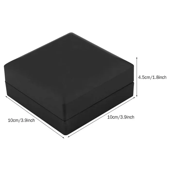 JPIDisplay Bracelets 3 78 x 3 78 Matte Black Plastic Bracelet or Watch Jewelry Box with LED Light JPIDisplay Bracelets 3 78 x 3 78 Matte Black Plastic Bracelet or Watch Jewelry Box with LED Light