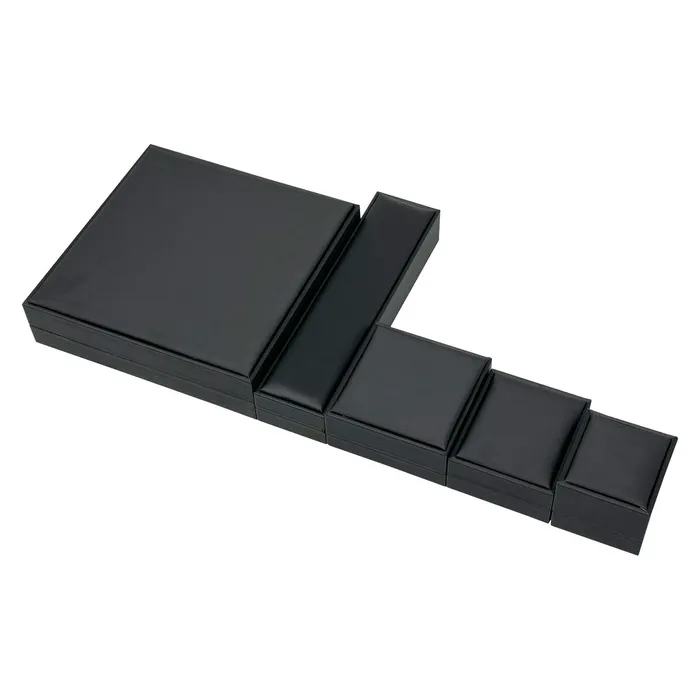JPIDisplay Watches 3 12 x 3 12 Deluxe Black Leatherette Silk Grain WatchBangle Jewelry Box