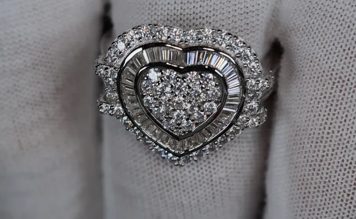 Lab Diamonds London Moissanite Diamond Heart Engagement Ring Womens Big Lab Diamond Ring Rings
