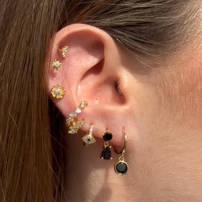 Multi Sapphire Ear Cuff Camile Stone Earrings Multi Sapphire Ear Cuff Camile Stone Earrings