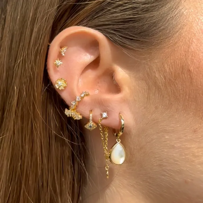 Multi Sapphire Ear Cuff Camile Stone Earrings Multi Sapphire Ear Cuff Camile Stone Earrings