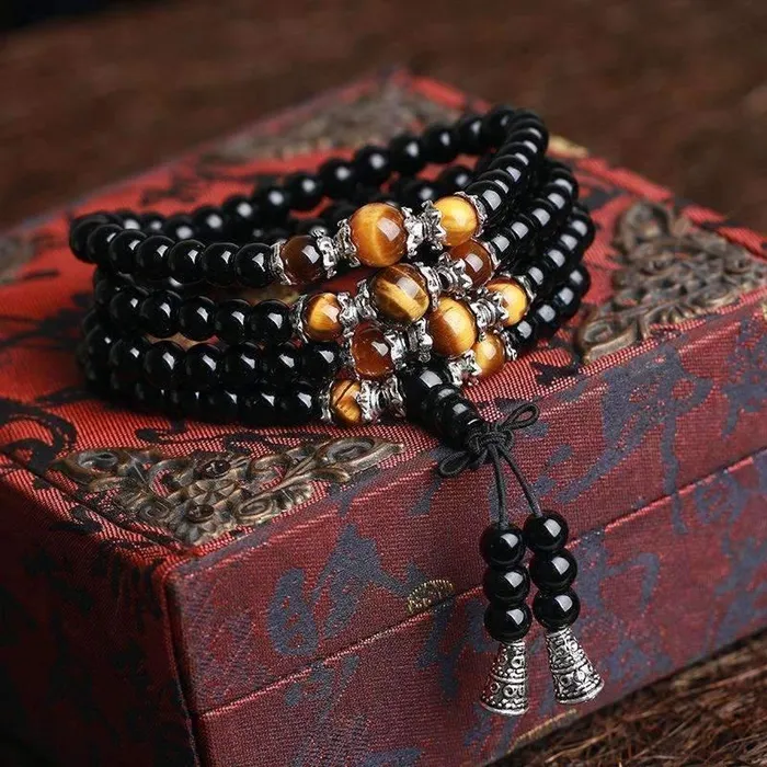 My Zen Temple Bracelets Black Onyx Mala Bracelet