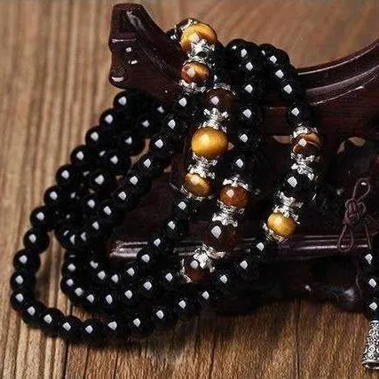 My Zen Temple Bracelets Black Onyx Mala Bracelet