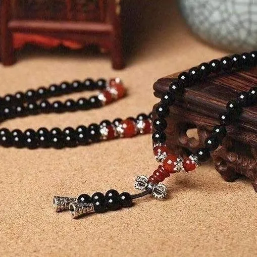 My Zen Temple Bracelets Black Onyx Mala Bracelet