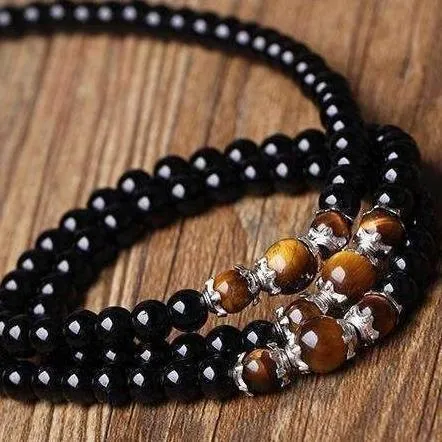My Zen Temple Bracelets Black Onyx Mala Bracelet