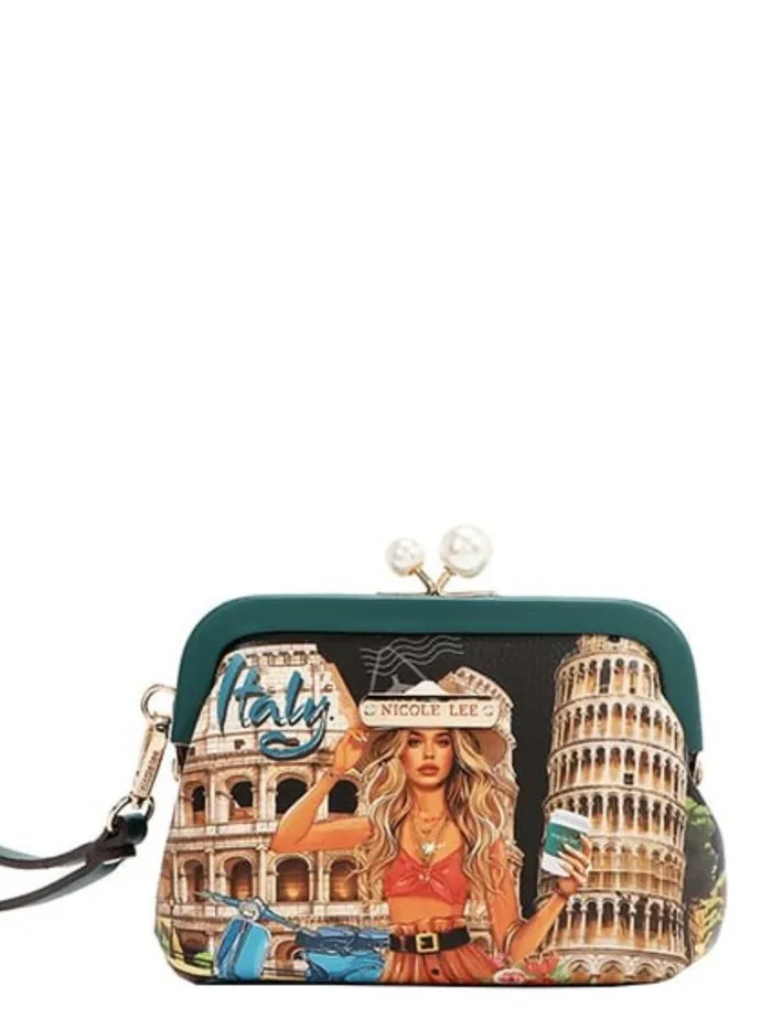 Nicole Lee USA Chelsea Pearl KissLock Coin Purse Trendsi Earrings
