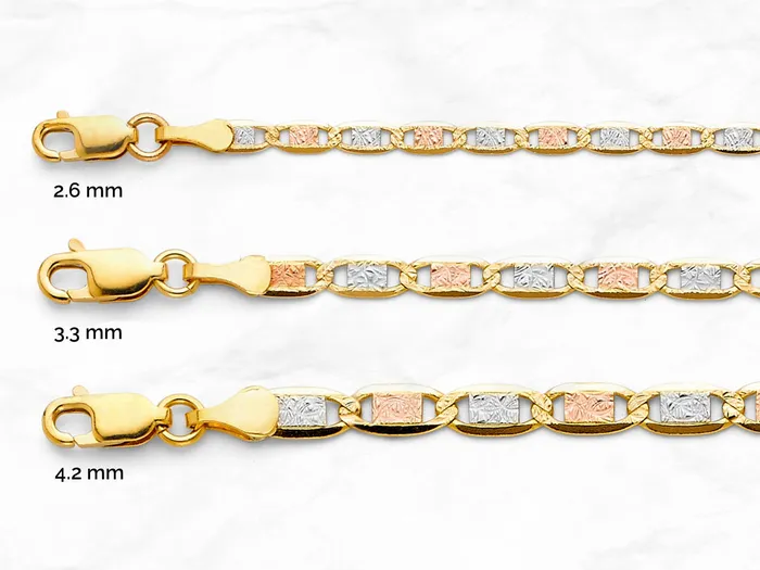 Solid 14K Gold Valentino Bracelet Real Gold Chain Bracelet Tri Color Valentino Bracelet Tri Gold Pendant Bracelet My Jewelry Plaza Bracelets Solid 14K Gold Valentino Bracelet Real Gold Chain Bracelet Tri Color Valentino Bracelet Tri Gold Pendant Bracelet My Jewelry Plaza Bracelets