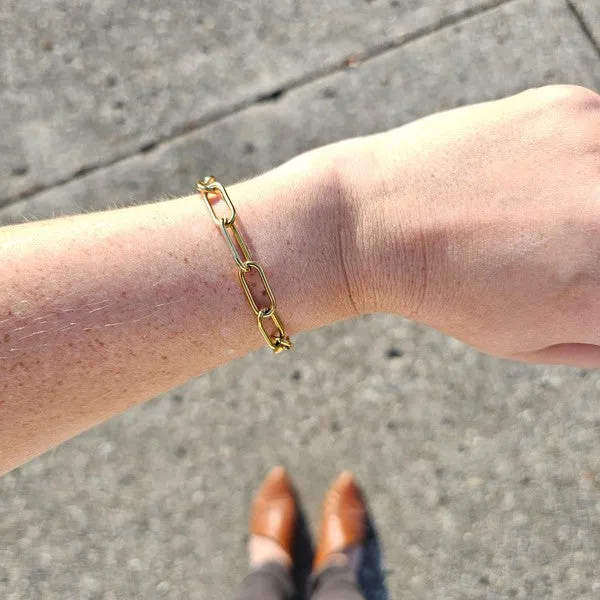 Spiffy Splendid Luxe Silver Chunky Paper Clip Bracelet Bracelets Spiffy Splendid Luxe Silver Chunky Paper Clip Bracelet Bracelets