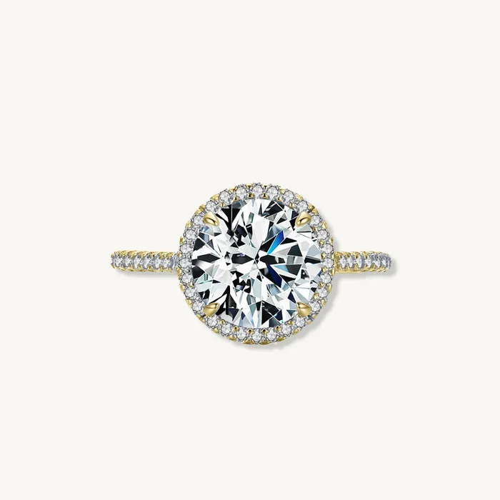 The Eliza Round Sapphire Engagement Ring Camile Stone Rings