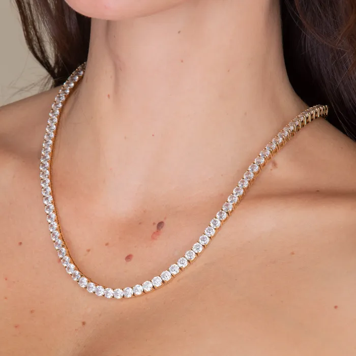 Unisex Statement Tennis Necklace Camile Stone Necklaces