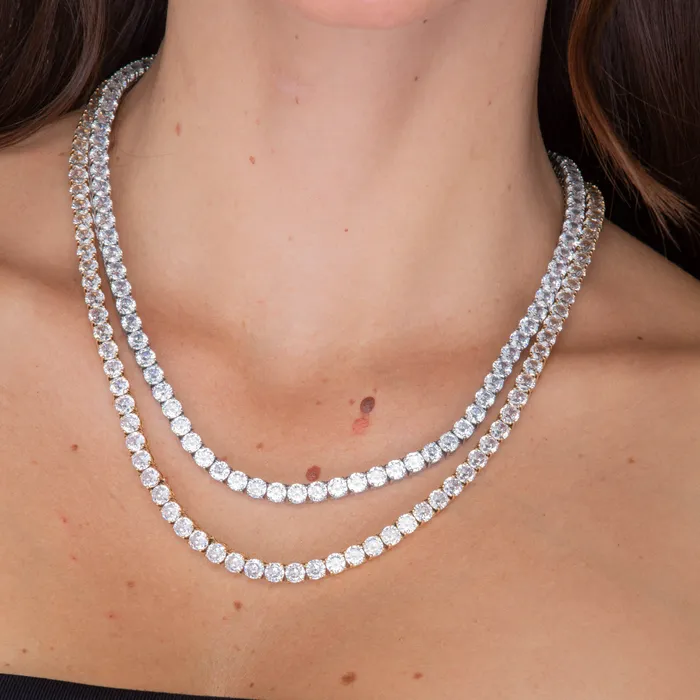 Unisex Statement Tennis Necklace Camile Stone Necklaces