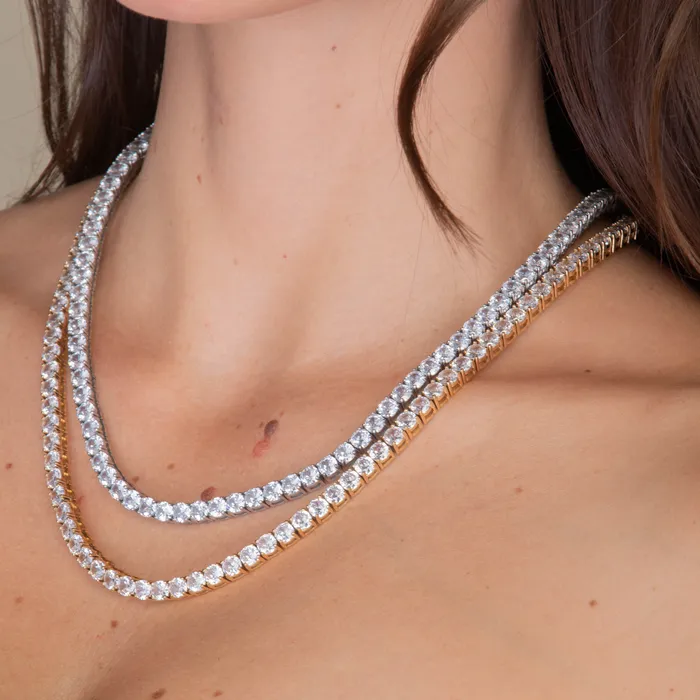 Unisex Statement Tennis Necklace Camile Stone Necklaces