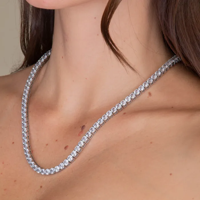 Unisex Statement Tennis Necklace Camile Stone Necklaces