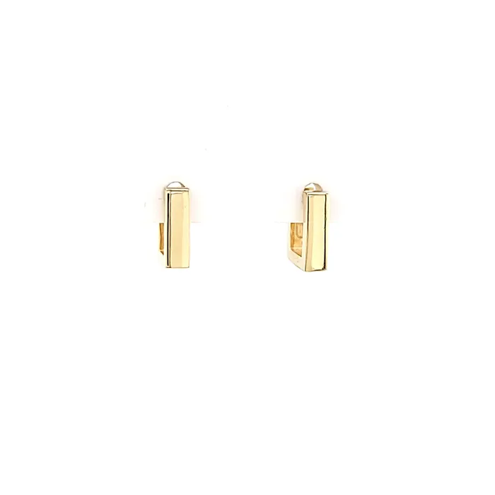 Yellow Gold 10mm Petite Square Hoop Earrings I7797 Stuller Earrings