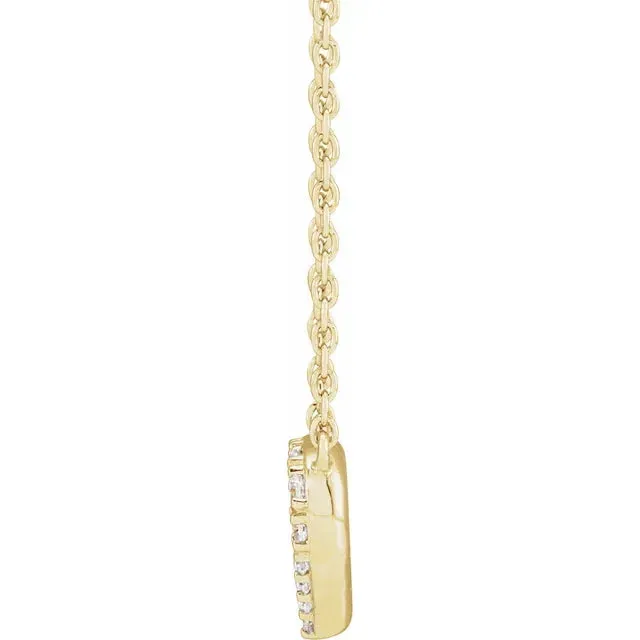 302 Fine Jewelry Necklaces LabGrown Diamond Heart Adjustable Necklace Solid 14K Yellow White Rose Gold