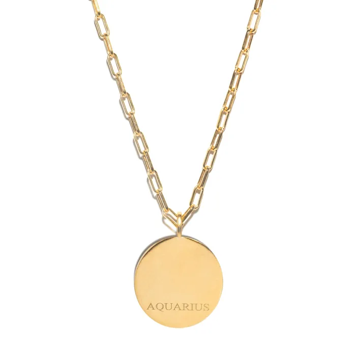 Aquarius Gold Vermeil Pendant Necklace Shana Gulati Jewelry Necklaces