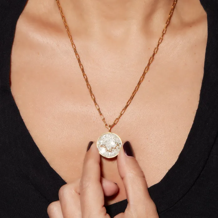 Aquarius Gold Vermeil Pendant Necklace Shana Gulati Jewelry Necklaces
