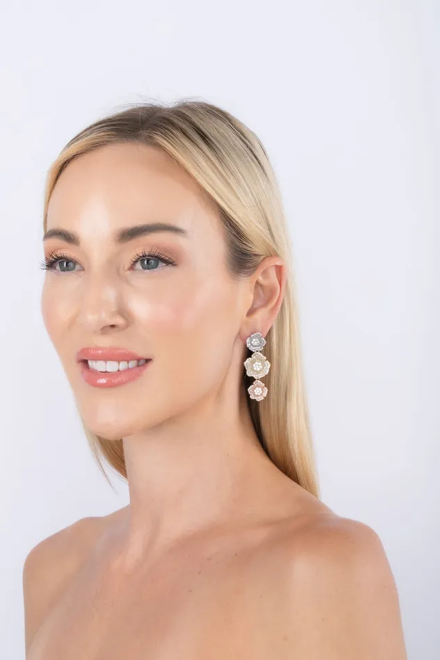 Charli Flora CZ Dangle Earrings Eye Candy LA Earrings