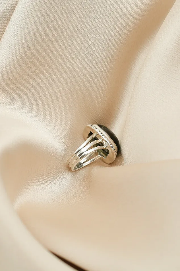 CIVAL Collective Rings Black Tourmaline in Quartz Ring 7
