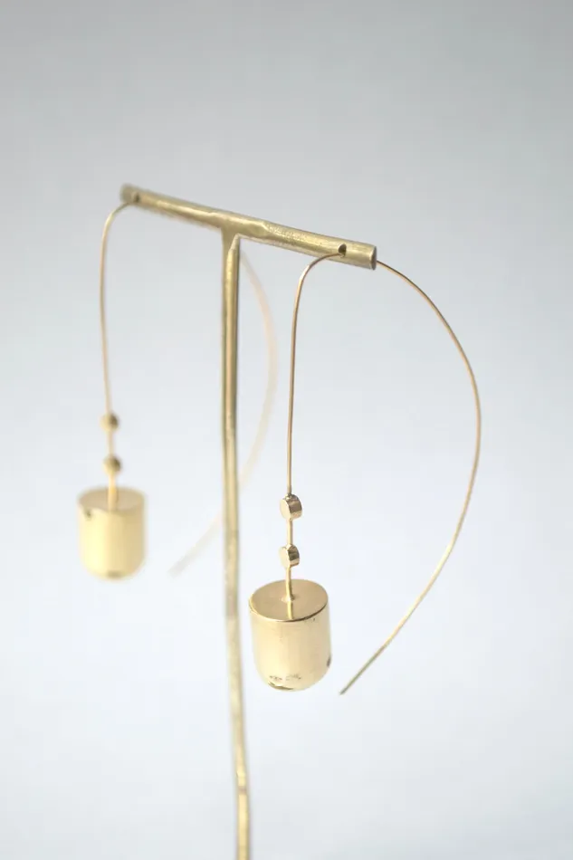 Earrings Aesa Chakra Bell Earrings