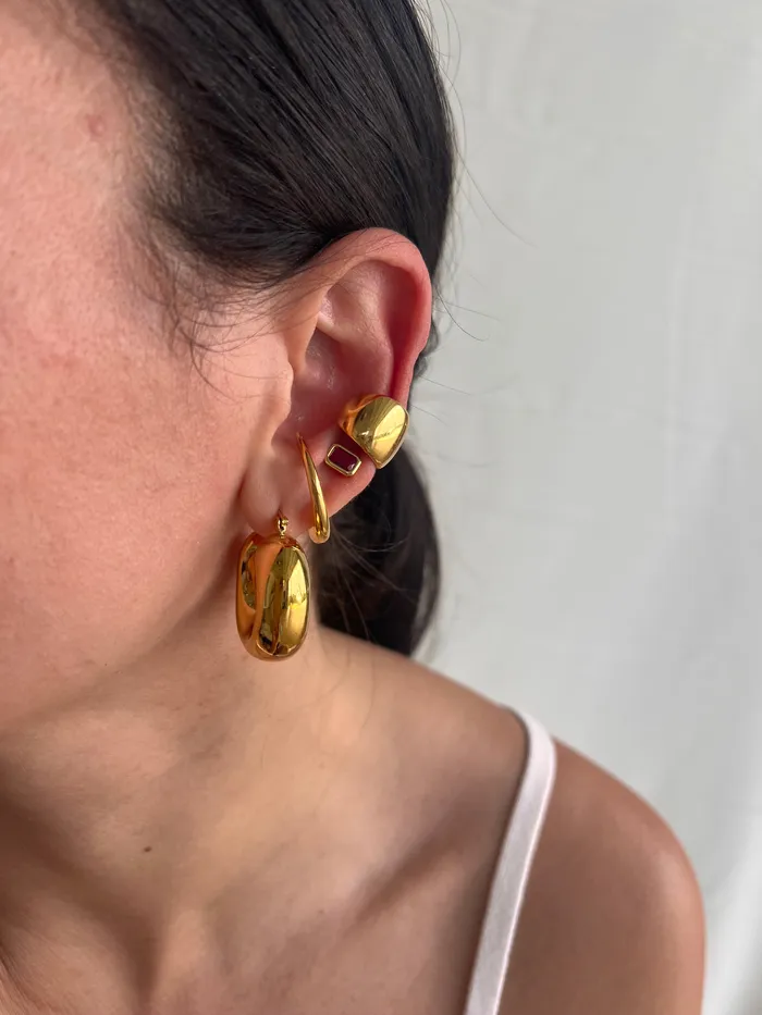 Earrings Chunky bubble hoop earrings pau jewelry