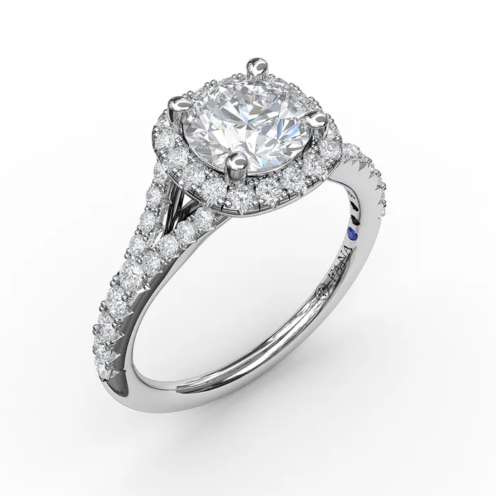 FANA Rings Fana 14K White Gold 49ctw Cushion Halo Style Diamond SemiMount Engagement Ring FANA Rings Fana 14K White Gold 49ctw Cushion Halo Style Diamond SemiMount Engagement Ring