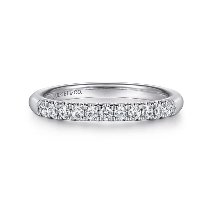 GABRIEL CO Rings Gabriel 14K White Gold 0246ctw Stackable Diamond Band