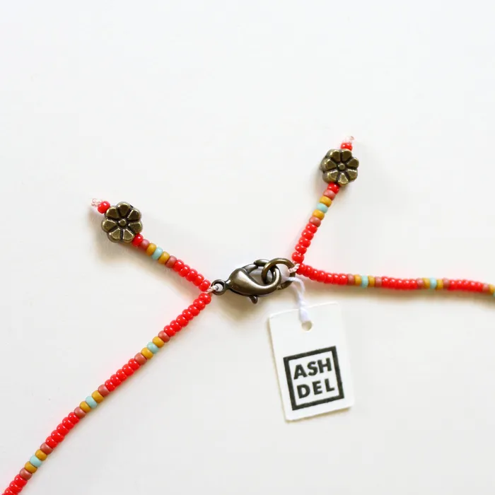 Necklaces Ashdel Choker Necklace Floral Stripe