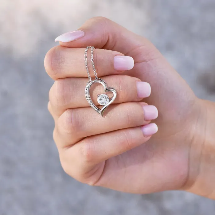 Necklaces ShineOn Fulfillment Romantic Gift For Girlfriend Open Heart Pendant Necklace Sentimental and Romantic Christmas Valentines Day Birthday or Anniversary Present