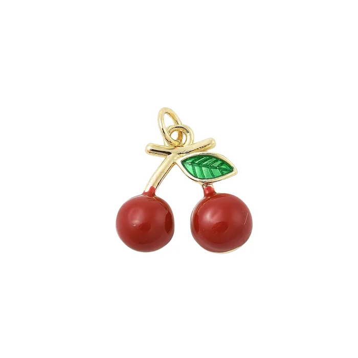 pau jewelry Charm Necklaces Cherry medium charm