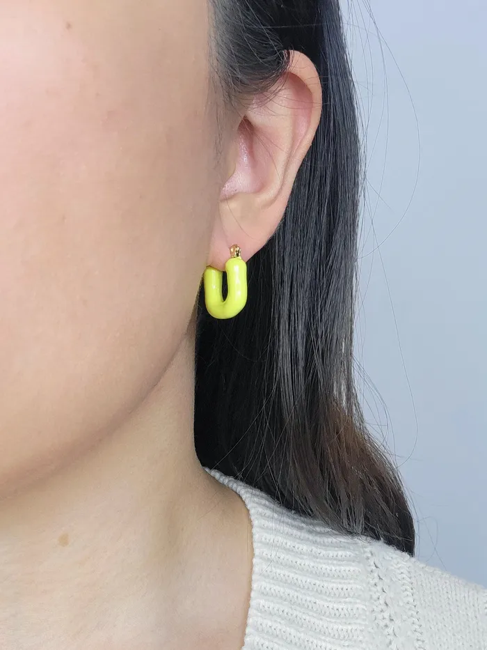 PUFFER EARRINGS in Yellow Love Ko Jewelry Earrings