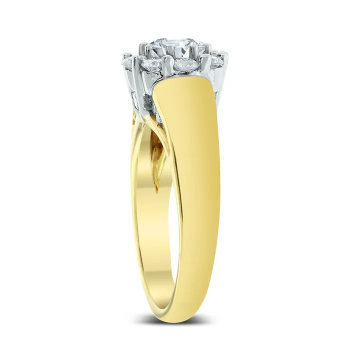 Rings Beauvince Flora Engagement Ring 175 ct Diamonds in Gold Beauvince