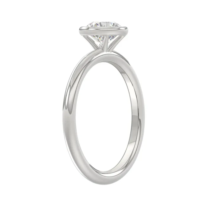 Rings Ethos LADIES SOLITAIRE RING 1CT ROUND DIAMOND 14K WHITE GOLD CENTER STONE ROUND DIAMOND 1CT 