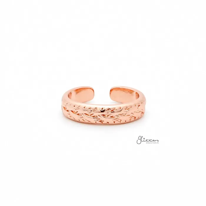 Rings Glitters Twisted Rope Pattern Toe Ring Rose Gold