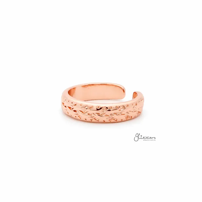Rings Glitters Twisted Rope Pattern Toe Ring Rose Gold