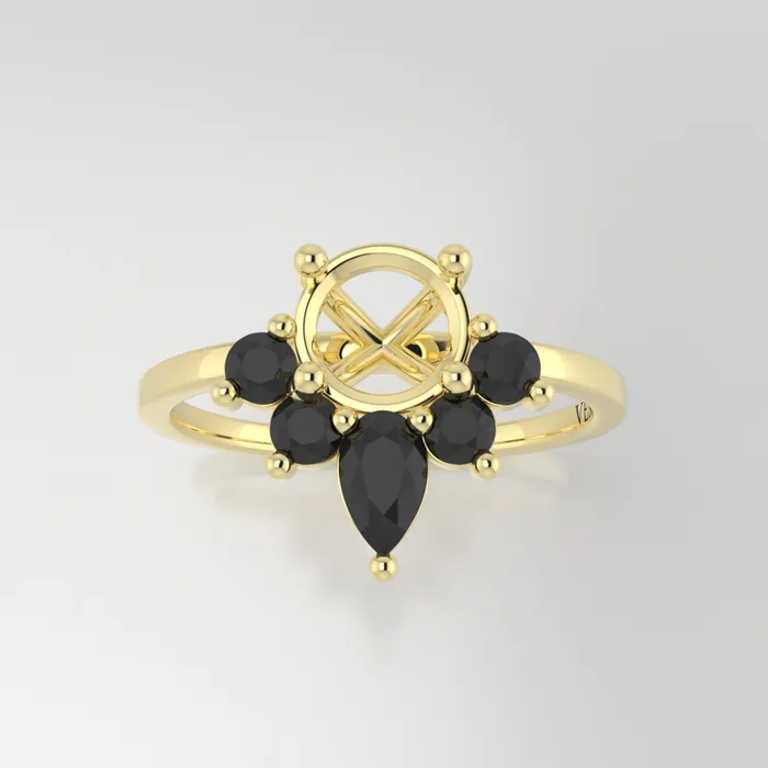 Rings VENVS The Estelle 18k Yellow Size 775 Stone EM36 Antelope Ring Box Custom Engraving 0