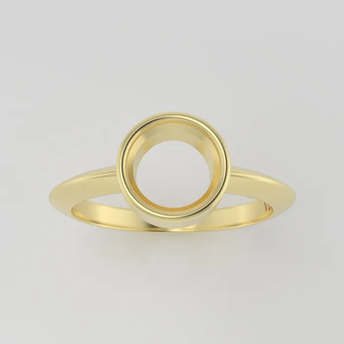 Rings VENVS The Leda 14k Yellow Size 825 Stone Moissanite Oval 9x7mm Sand Dune Ring Box Custom Engraving 0