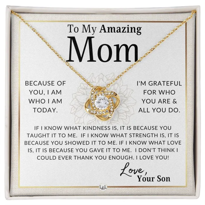 ShineOn Fulfillment Gift for Mom From Son I Love You Necklaces