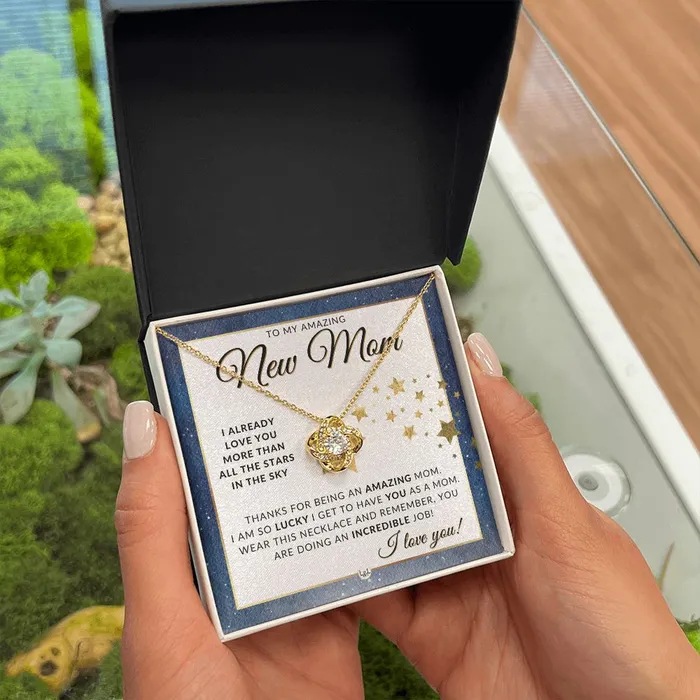 ShineOn Fulfillment Necklaces New Mom Gift Beautiful Pendant Necklace To Celebrate Mom Great Birthday Mothers Day or Christmas Gift Idea For Her