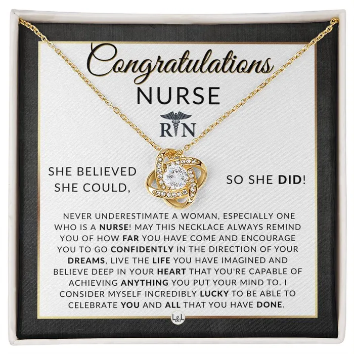 ShineOn Fulfillment Necklaces Nurse Graduation Gift for Her Nursing School Pinning Ceremony Gift Graduation Gifts Meaningful Milestone Necklace 2024 Graduation Gift For Her