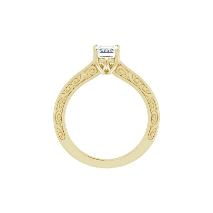 STULLER Rings Ever Ever 14K Yellow Gold 4 Prong Style Diamond SemiMount Engagement Ring STULLER Rings Ever Ever 14K Yellow Gold 4 Prong Style Diamond SemiMount Engagement Ring