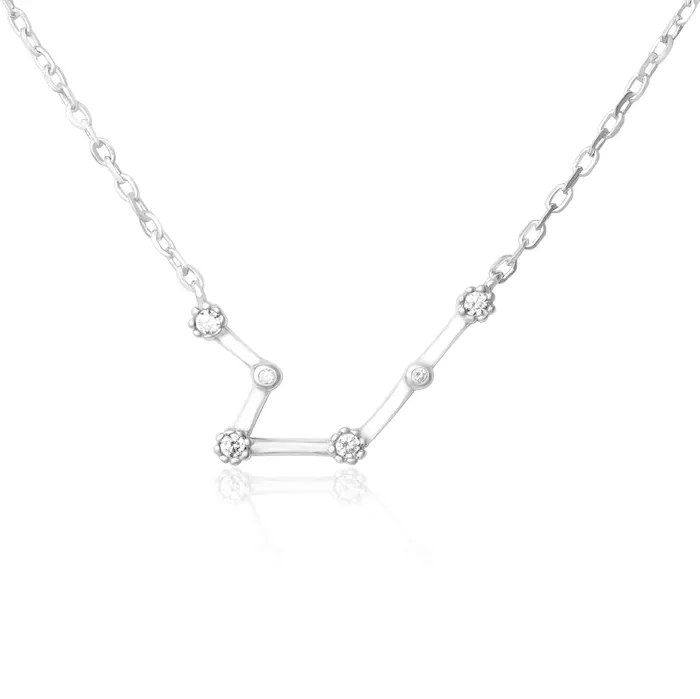 Teeda NZ7015 Zodiac Constellation CZ Charm and Necklace Set Necklaces