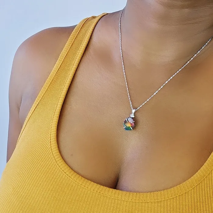 Uniquelan Jewelry Necklaces Raw Black Opal Necklace